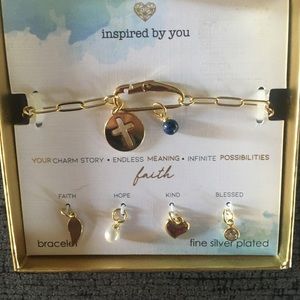 Pretty Charm Bracelet. Faith Hope Kind Blessed 😇.